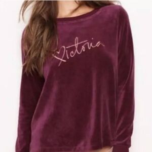 VS Velvet long sleeve top size medium  v cut in back. New with tags!